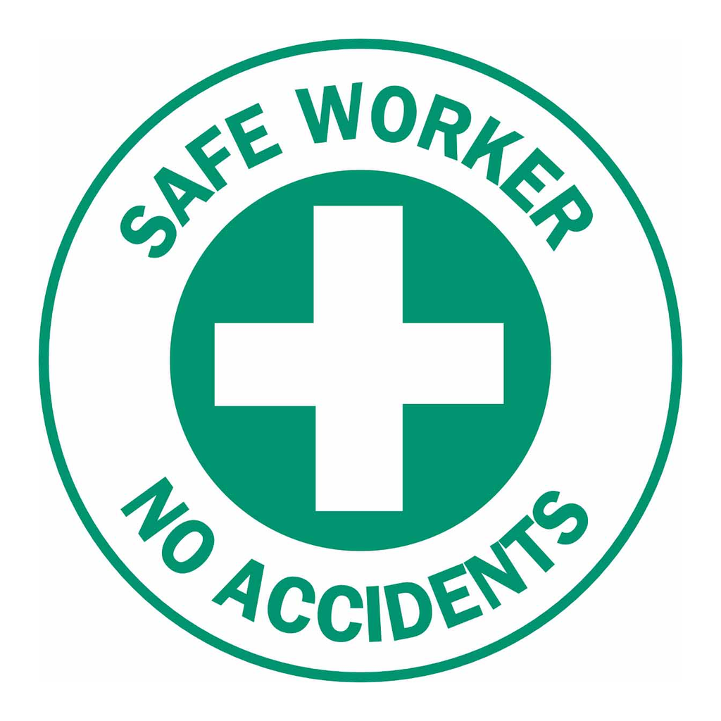 Brady SAFE WORKER NO ACCIDENTS Hard Hat Labels