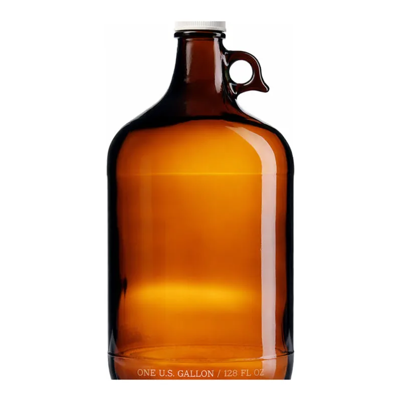 Thermo Fisher Scientific Boston Round Narrow-Mouth Amber Jugs with Closure, 4000mL, unprocessed