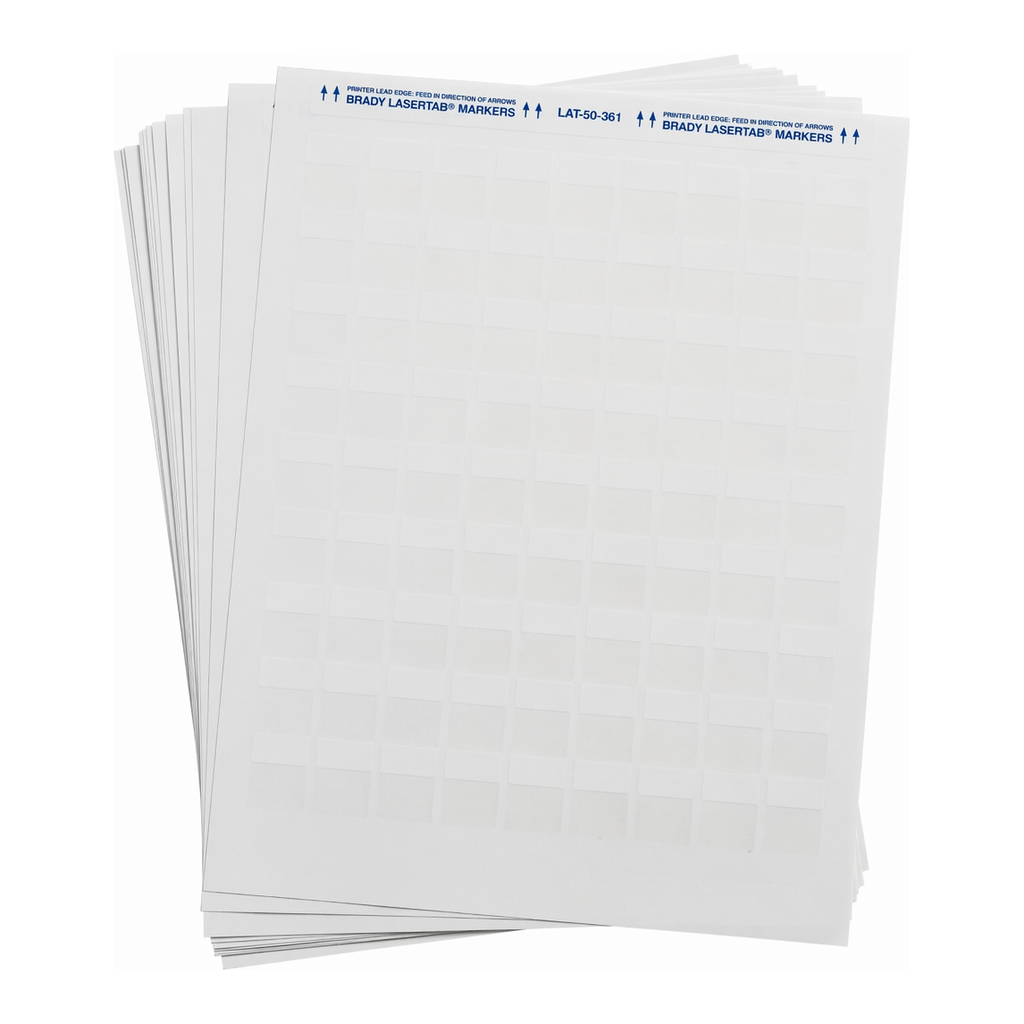 Brady LaserTab Series Self-Laminating Polyester Labels