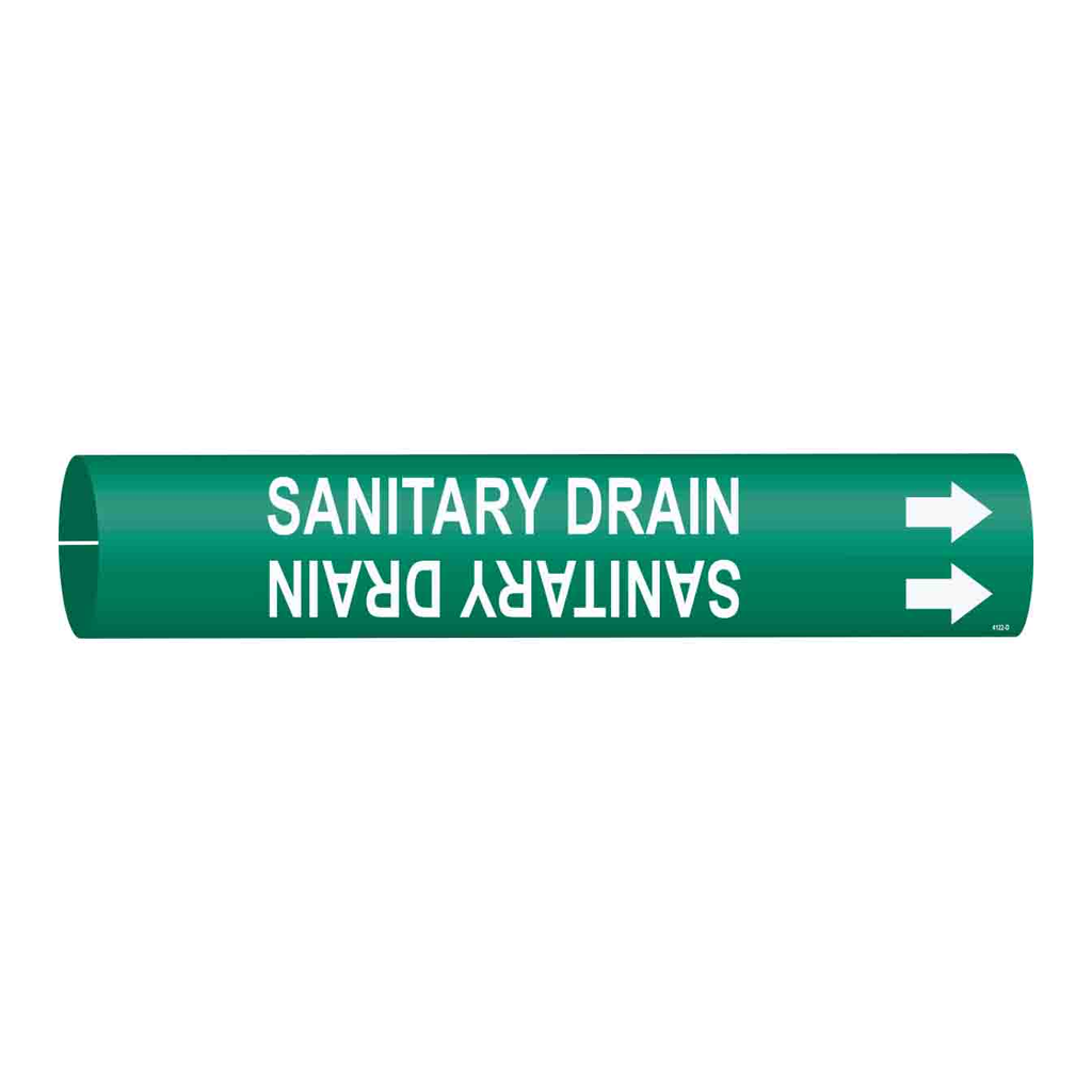Brady SANITARY DRAIN Snap-On Pipe Marker