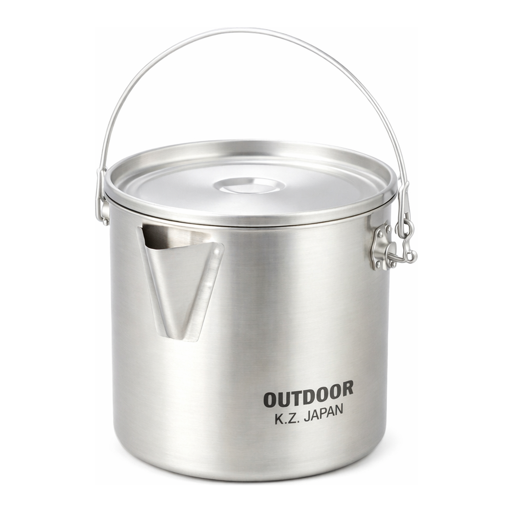 AS ONE Pot Type Stainless Steel Bucket (with Lid) SUS304, 포트형 양동이(뚜껑 부속 )