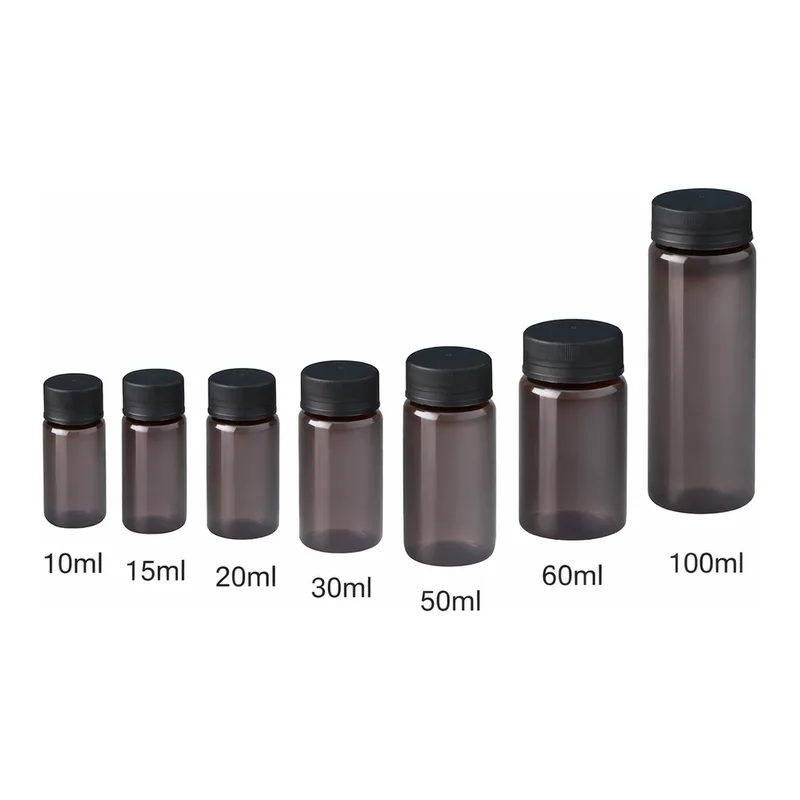 AS ONE PET Screw Vial (Brown), PET 스크류캡 바이알 갈색