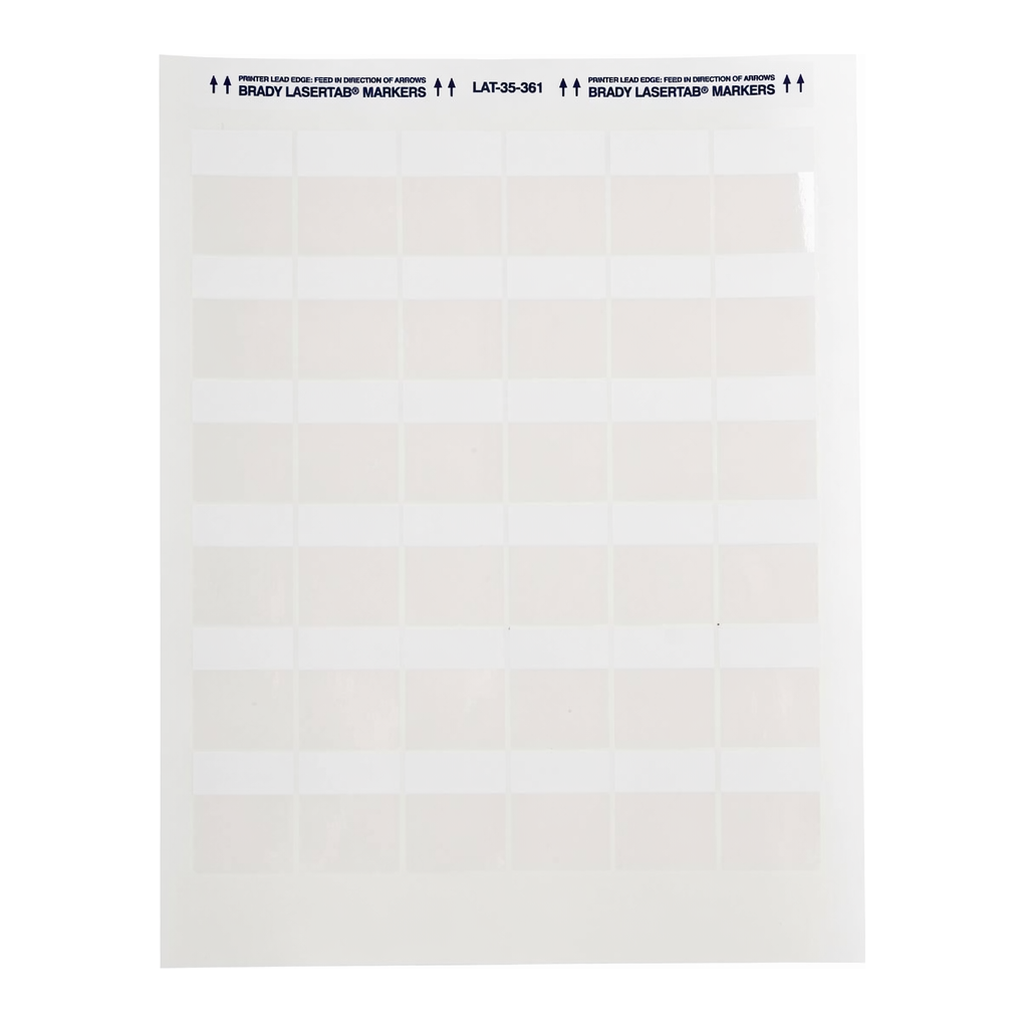 Brady LaserTab Series Self-Laminating Polyester Labels