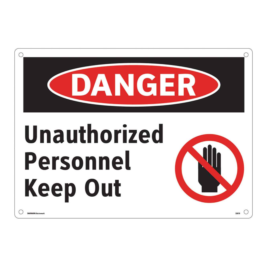 Brady DANGER UNAUTHORIZED PERSONNEL KEEP OUT Sign