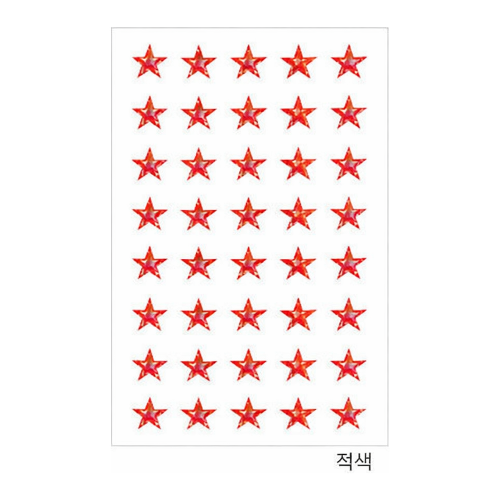 OFFICENEX 홀로그램견출지 20-6005R 적색(13*13 7장)