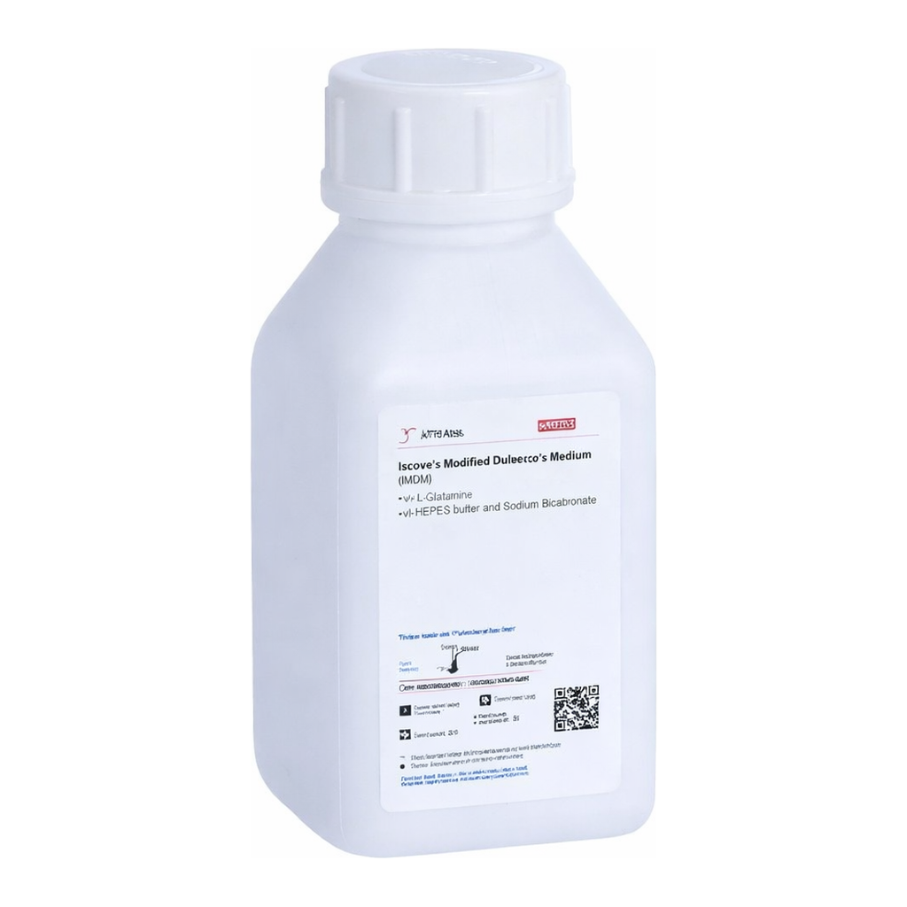 Himedia Iscove`s Modified Dulbecco`s Medium (IMDM) w/ L-Glutamine and 25mM HEPES buffer w/o Glucose and Sodium bicarbonate