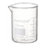 Thermo Fisher Scientific Reusable Glass Low-Form Griffin Beakers, Capacity: 100mL; Graduated 20 to 80mL in 10mL increments
