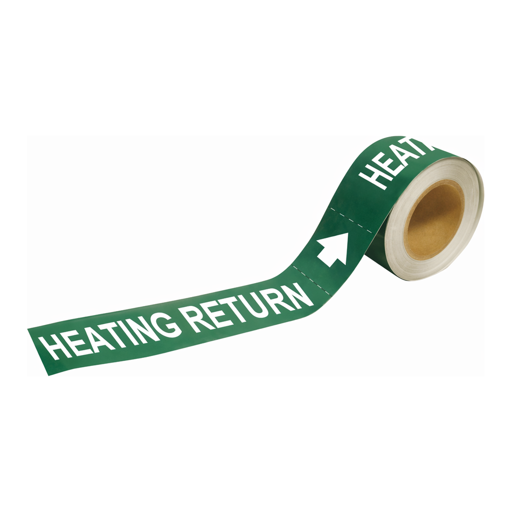 Brady HEATING RETURN Pipe Markers-To-Go