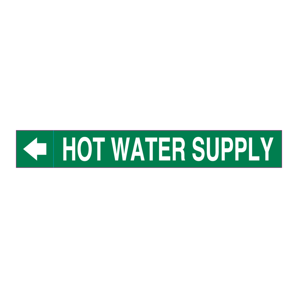 Brady HOT WATER SUPPLY Plenum Duct Marker