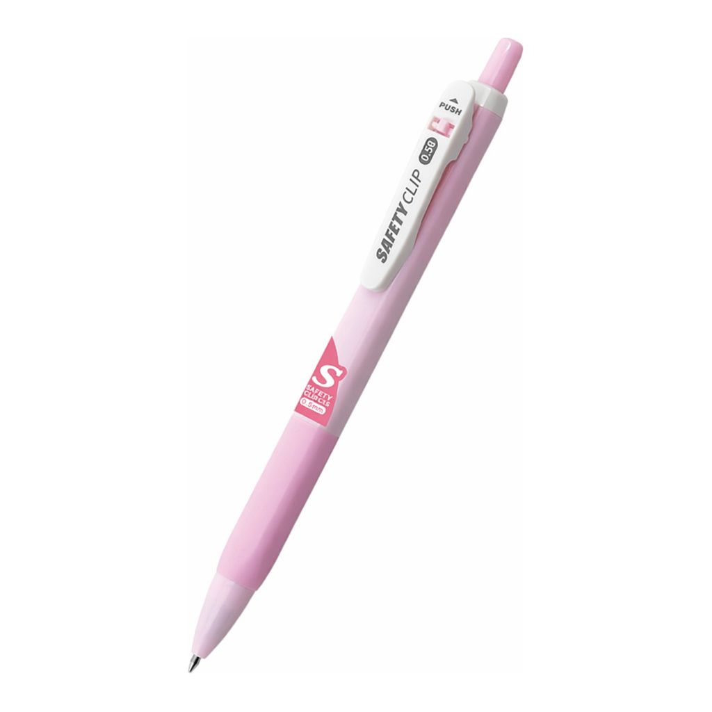 OFFICENEX 마이펜 세이프티클립S 볼펜(0.38mm/로즈핑크/1EA)