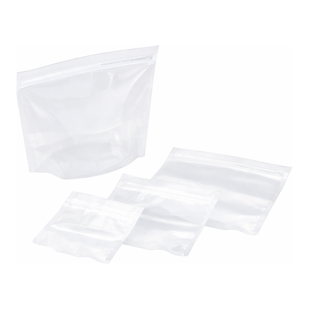 AS ONE Laminated Clear Sample Bag(with Zipper·HorizonTally Long Type), 라미네이트 지퍼백(가로타입)