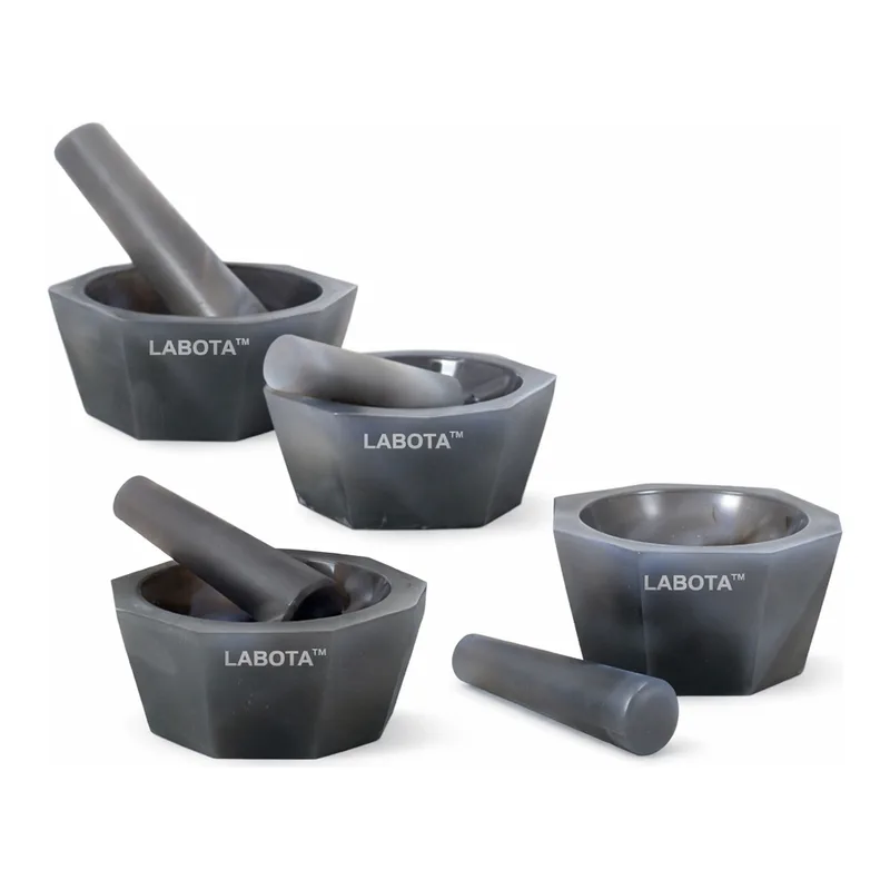 AS ONE Agate Mortar Set Deep, 마노유발세트(깊은형)(유봉 부속)