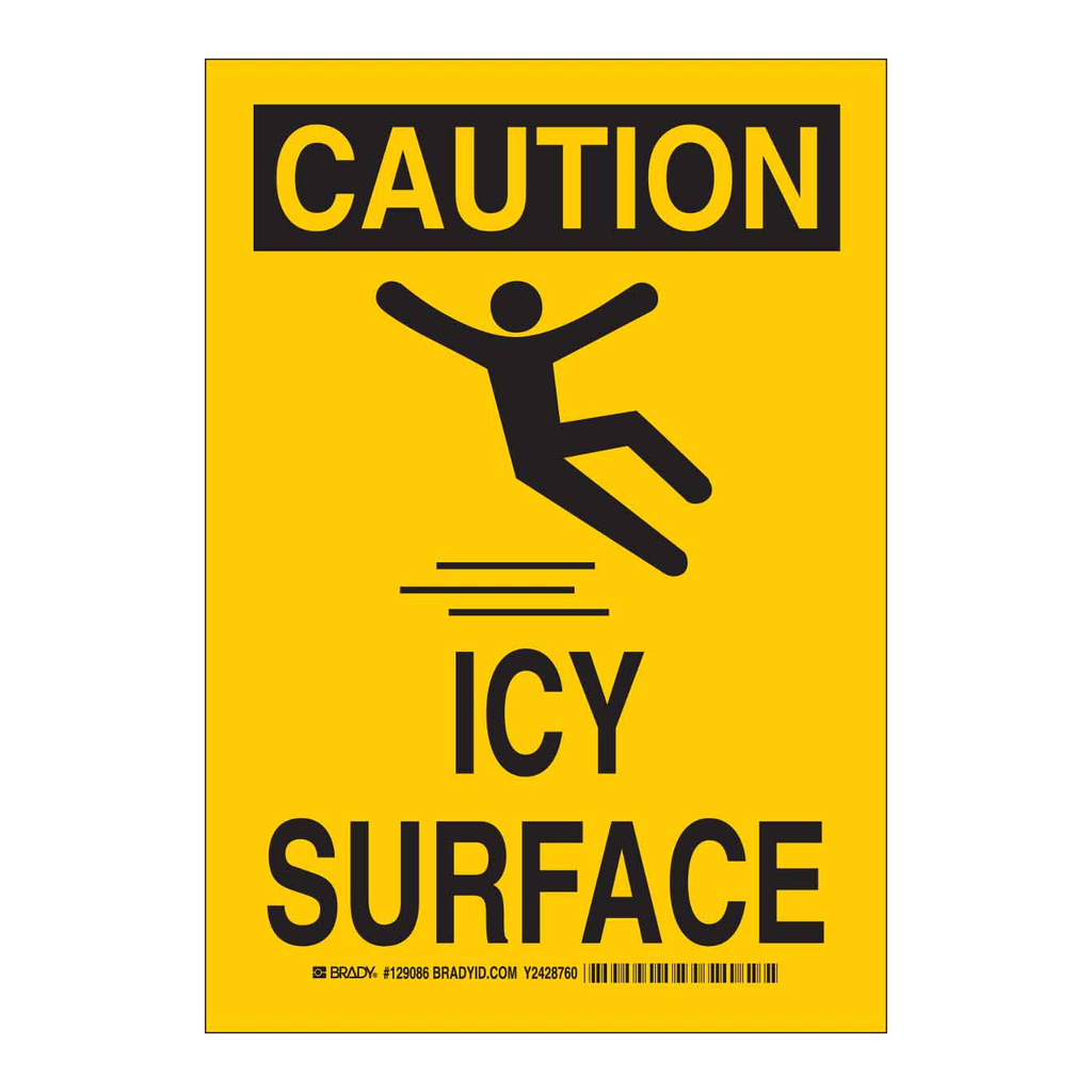 Brady CAUTION Icy Surface Sign