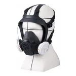AS ONE Dust-Proof and Gas Mask (Full Face Type) (OfficiAlly Approved), 방진·방독 마스크 (전면형) (검정 마스크)