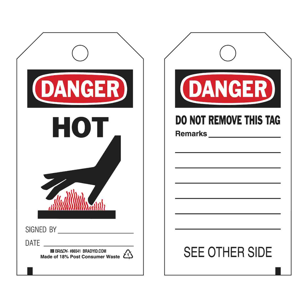 Brady Accident Prevention Tags - HOT