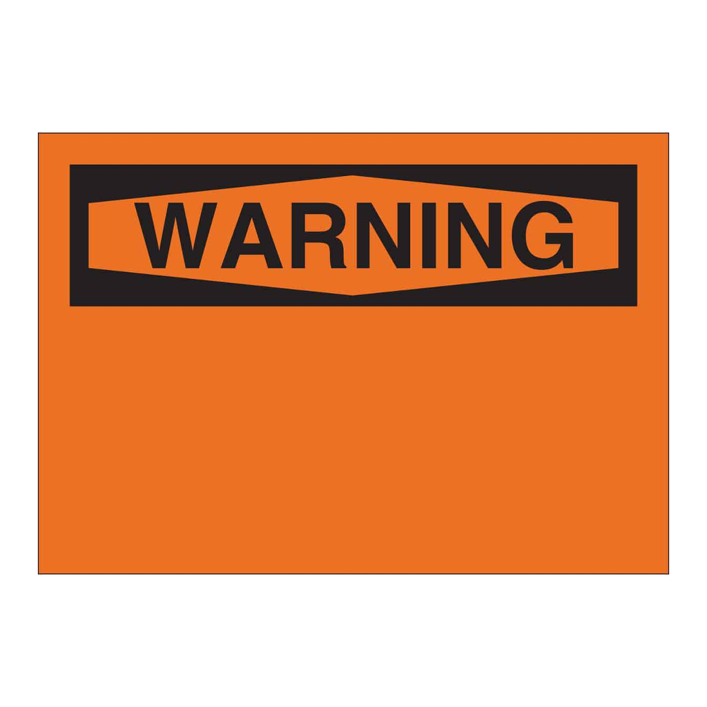 Brady WARNING Sign