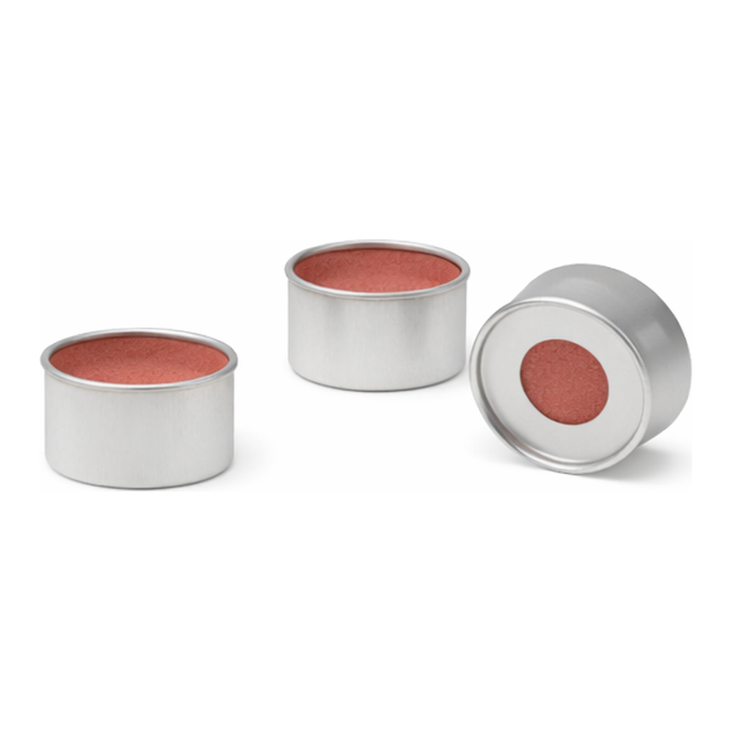Agilent 11mm slvr al crmp cap redPTFE spta 100pk