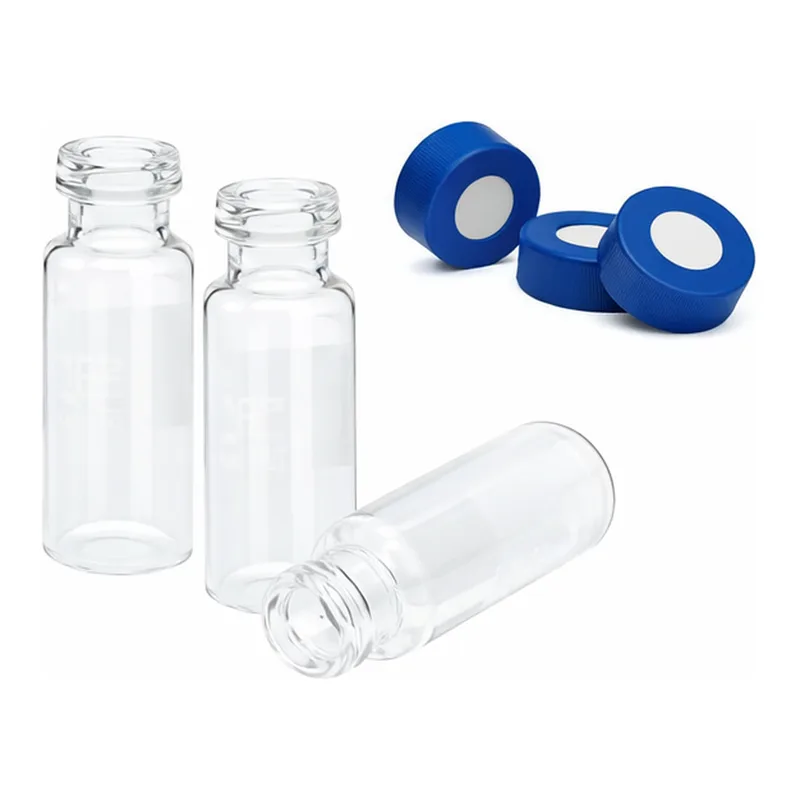 Agilent 9mm scrw vl clr blue cap PTFE/si 100/pk