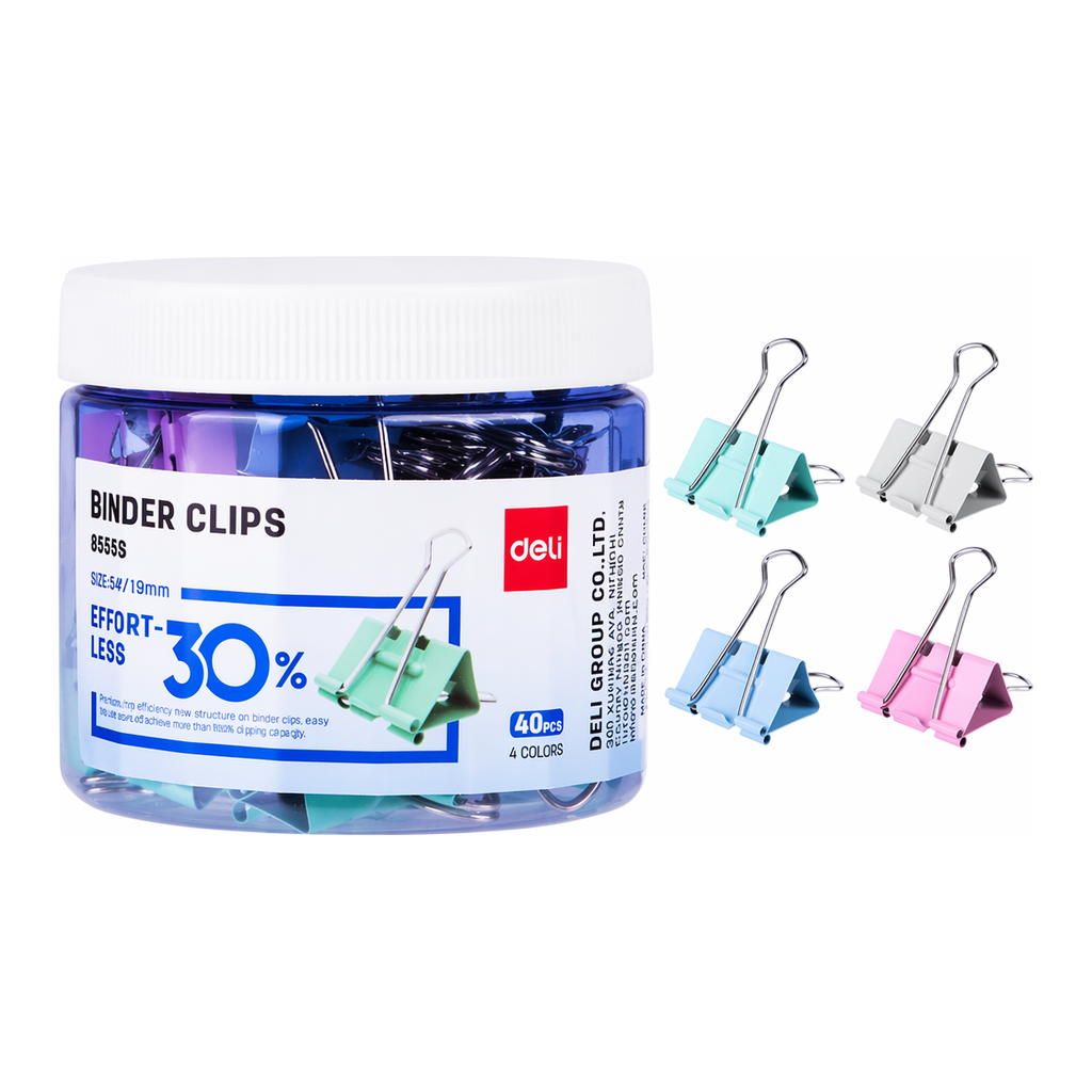 OFFICENEX 델리 이지 더블클립 혼합 E8555S 19mm 40개(19*35)