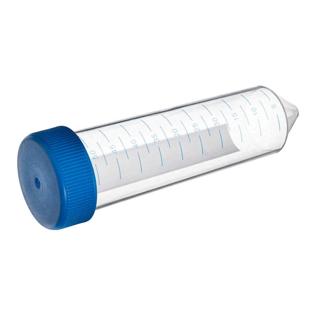 Greiner Bio One TUBE, 50 ML, PP, 30/115 MM, CONICAL BOTTOM,CELLSTAR®, BLUE SCREW CAP, NATURAL, GRADUATED, WRITING AREA, STERILE, 5 PCS./BAG, TRIPLE PACKED