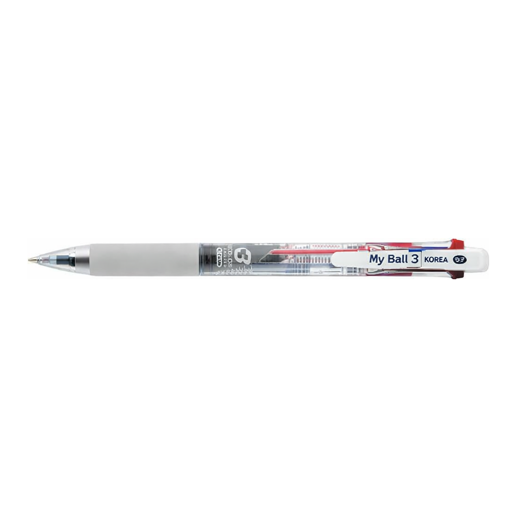OFFICENEX 마이펜 마이볼 3색볼펜(0.7mm/그레이/1EA)