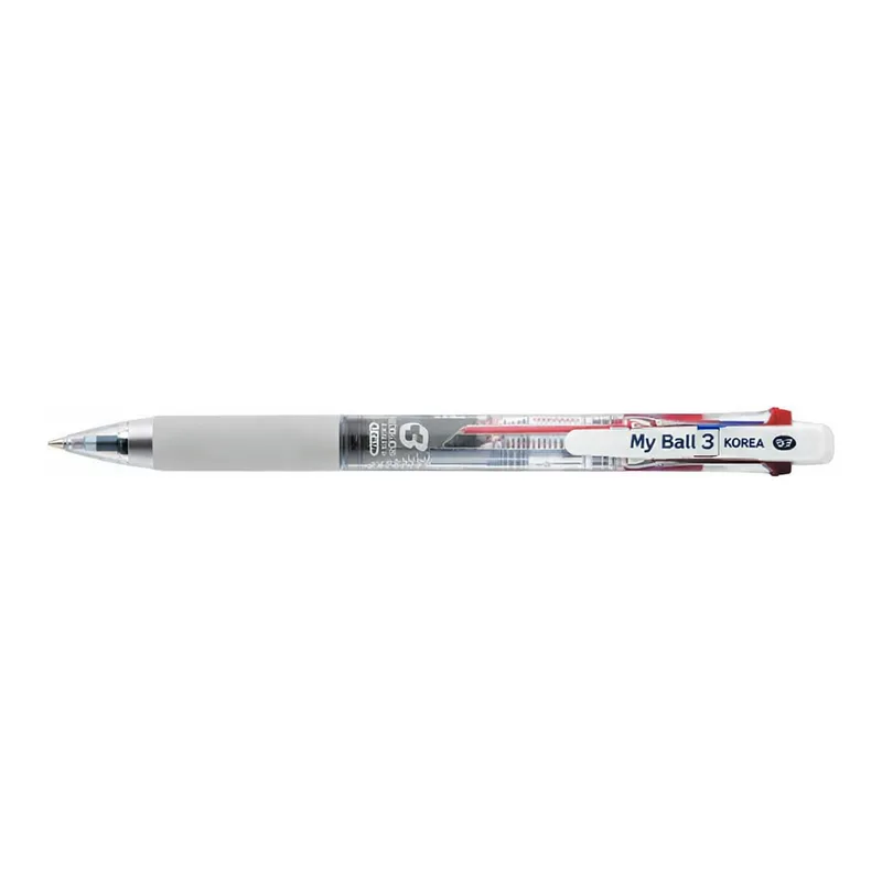 OFFICENEX 마이펜 마이볼 3색볼펜(0.7mm/그레이/1EA)