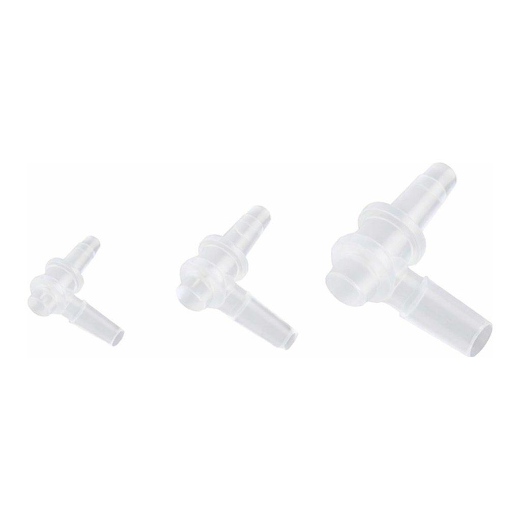 AS ONE Laboran Tube Connector (For Soft Tubes) L Type Same Diameter ID 0.8 -1.5