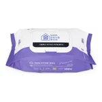 Daihan Science SoomTM 100 Sheets Wet Tissue, Rayon & Polyester, Thick & Soft, Purified Water, 1