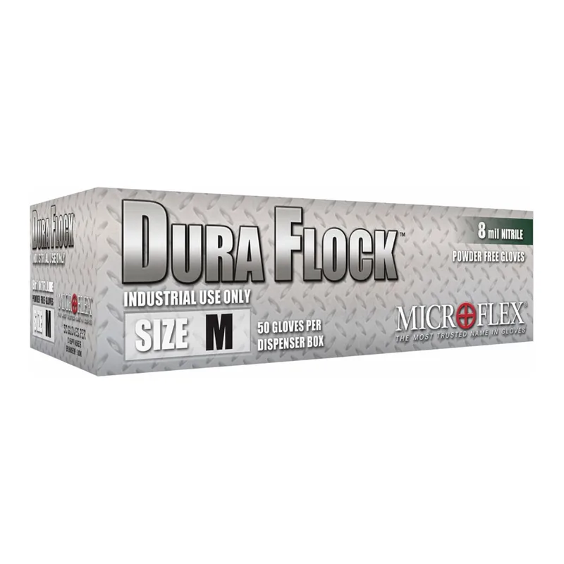 Merck MICROFLEX DURA FLOCK NITRILE GLOVES M