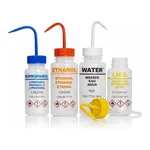 Merck Azlon Multi-Lingual Safety Wash Bottles With Driplok Vapor Venting