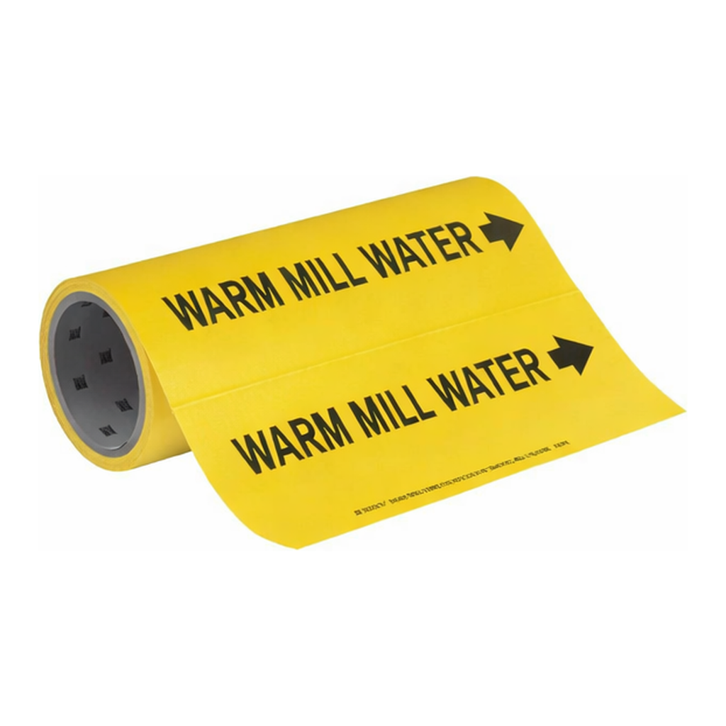 Brady WARM MILL WATER Roll Form Pipe Marker