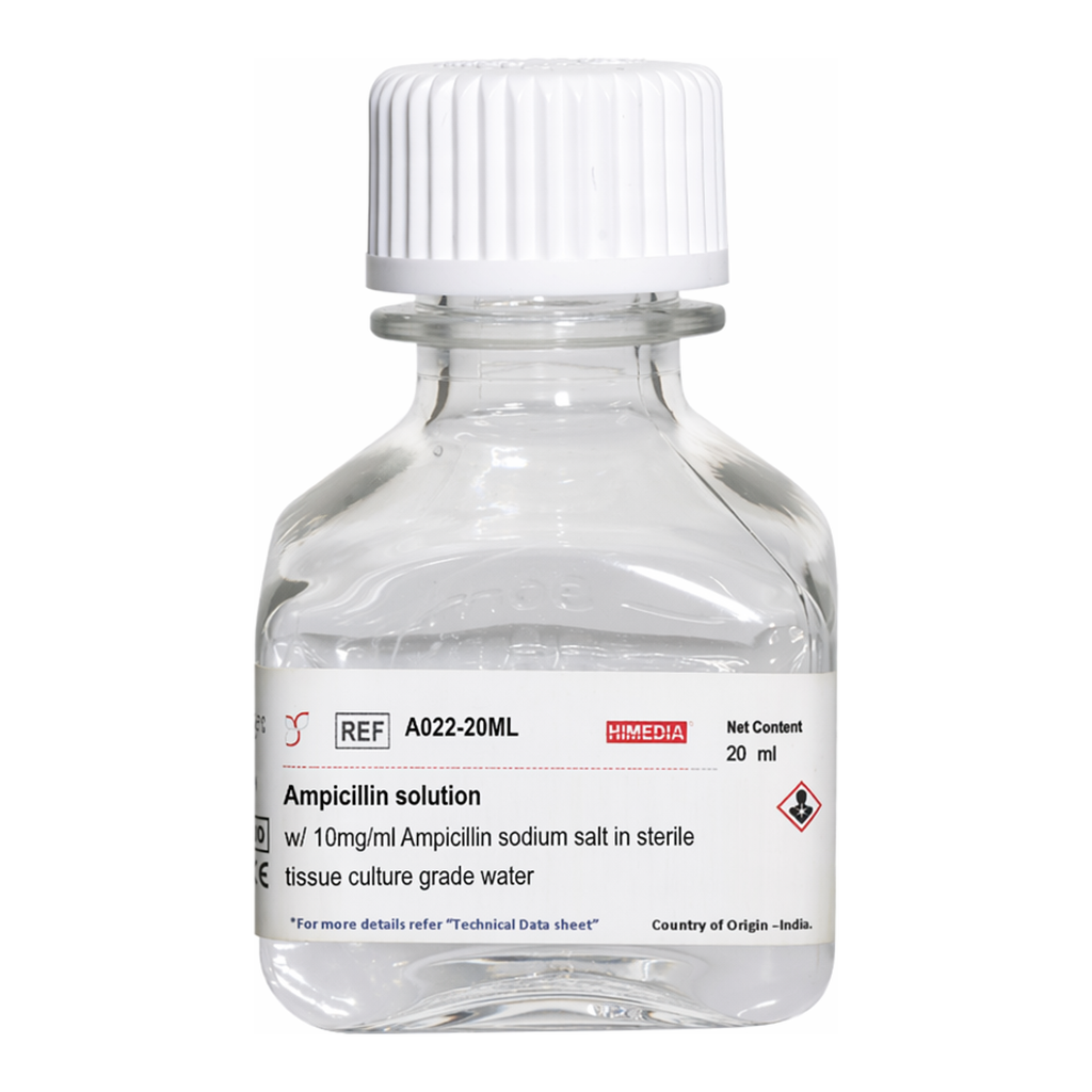 Himedia Ampicillin solution w/ 10mg/ml Ampicillin sodium salt in sterile tissue culture grade water