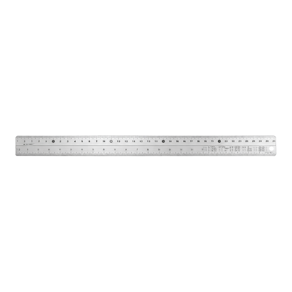 OFFICENEX 양면눈금 알루미늄컷팅자(50cm)