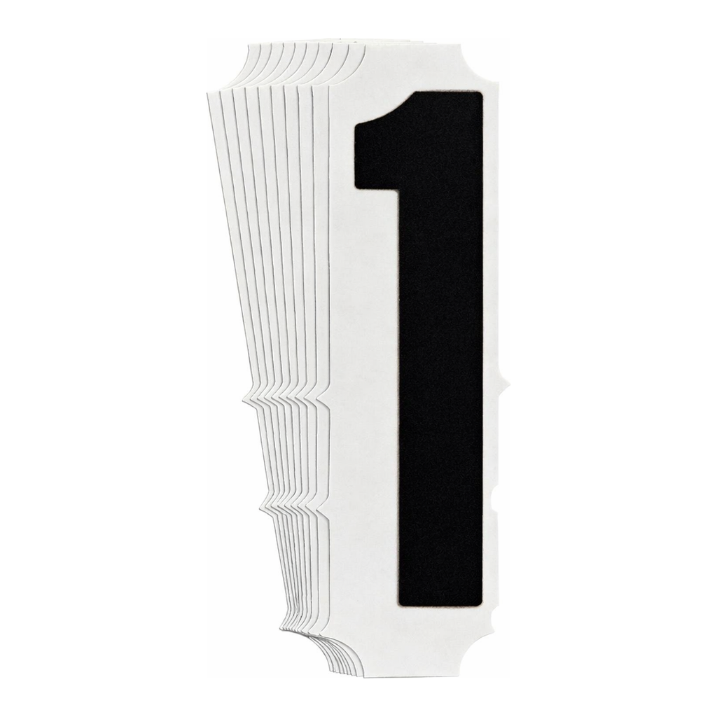Brady 3" Black Gothic Font Quik-Align Self-Spacing Numbers and Letters