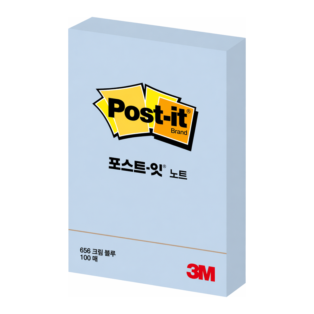 OFFICENEX 3M 포스트잇 656 B 크림블루 51x76mm