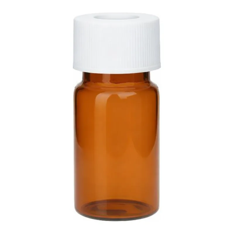 Restek Pre-Cleaned VOA Vials, 20ml Amber, Open Top w/0.125in PTFE/Silicone Septa, 72pk
