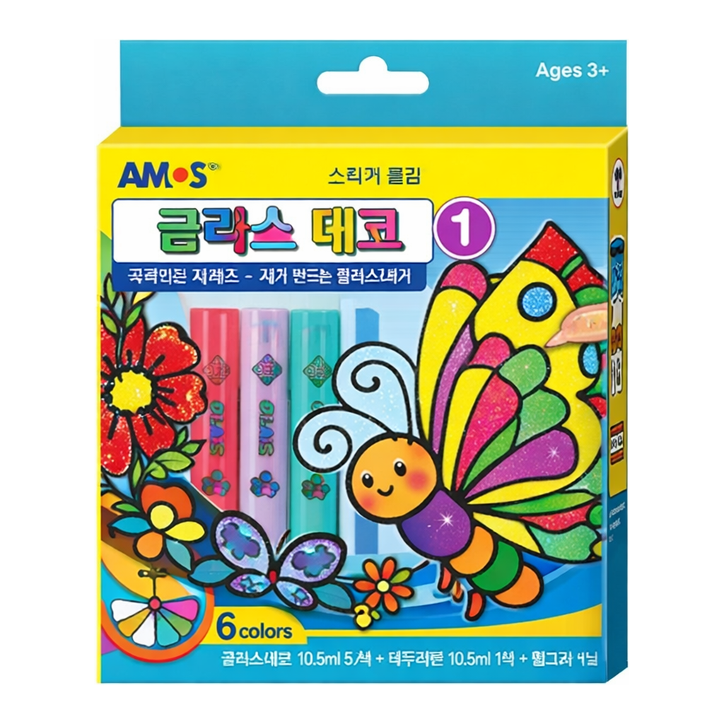OFFICENEX 아모스 글라스데코1번(10.5mlx6개+밑그림)