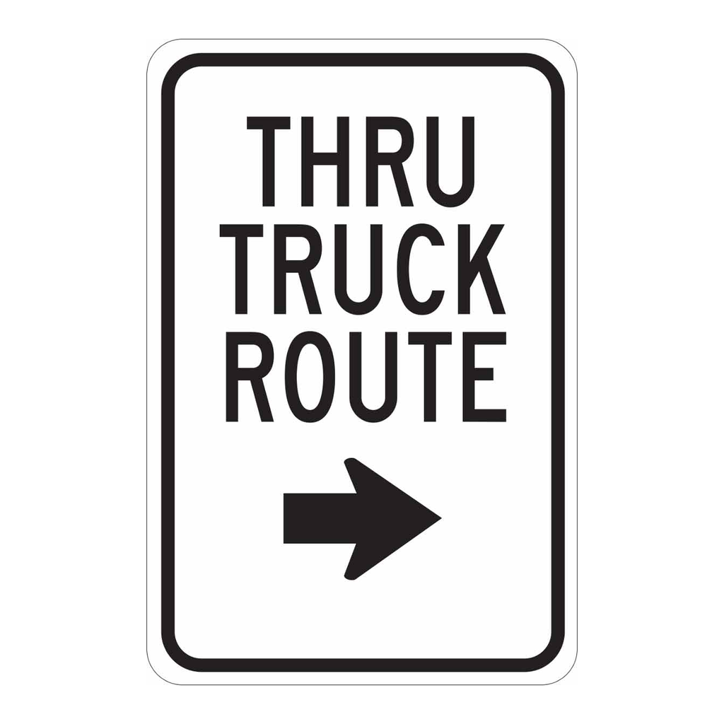 Brady Thru Truck Route Sign