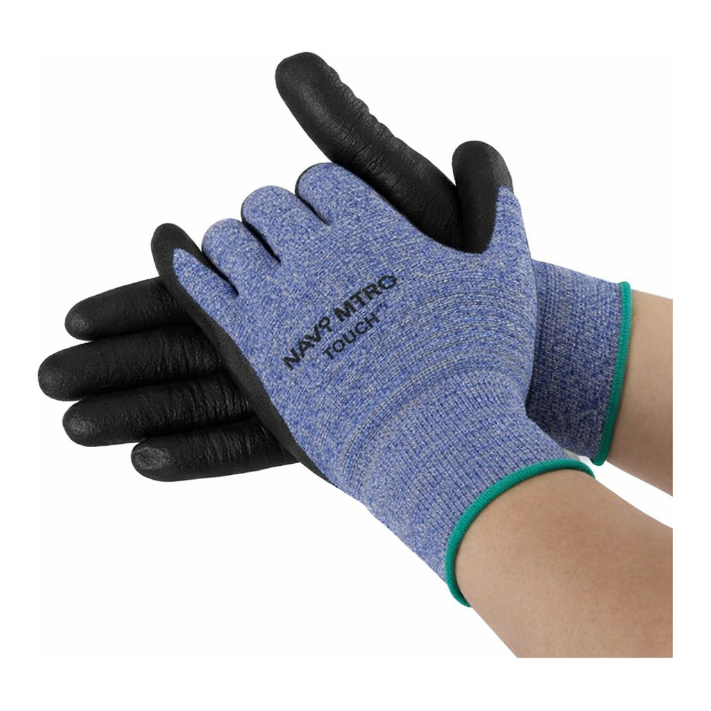 OFFICENEX [P]NBR 폼 코팅 장갑 (Ultra Grip FIT TOUCH)/L/파랑/NAVI)