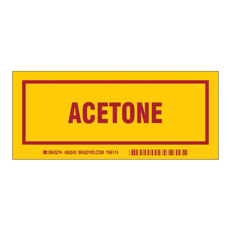 Brady ACETONE Labels
