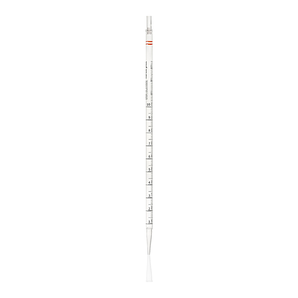 Serological pipette PS, 10ml, single peel-pack, transparent, color code: orange, grad., np pcr ready, sterile R
