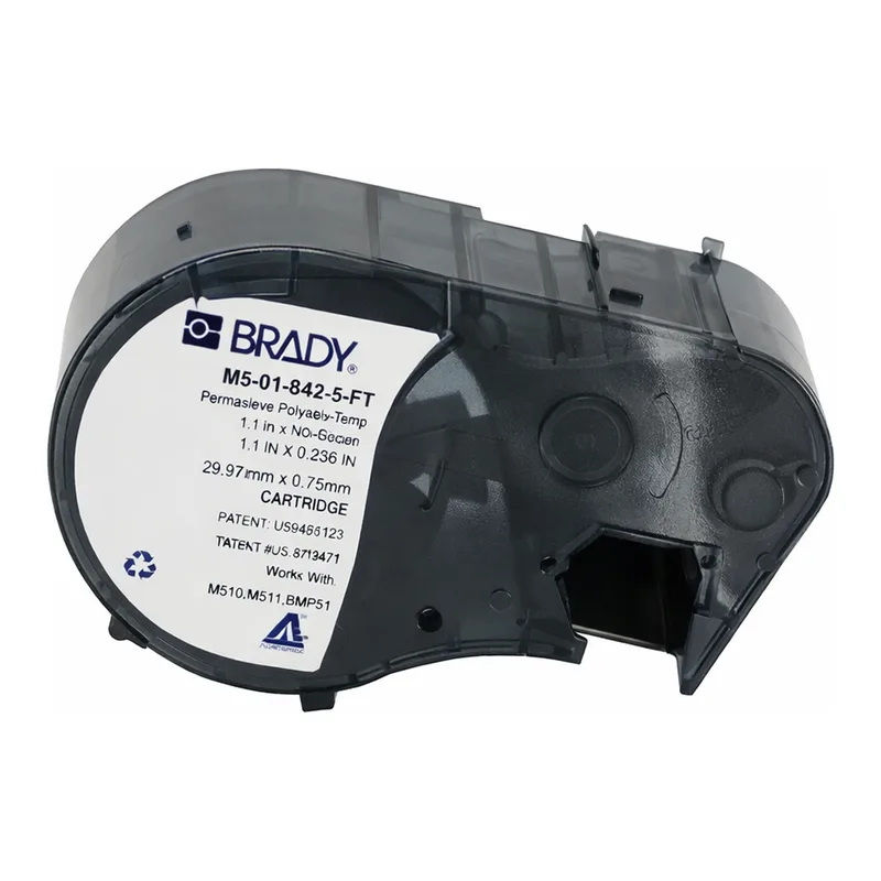 Brady T-Flag Glossy Polypropylene Wire and Cable Labels for M4 M5 Printers