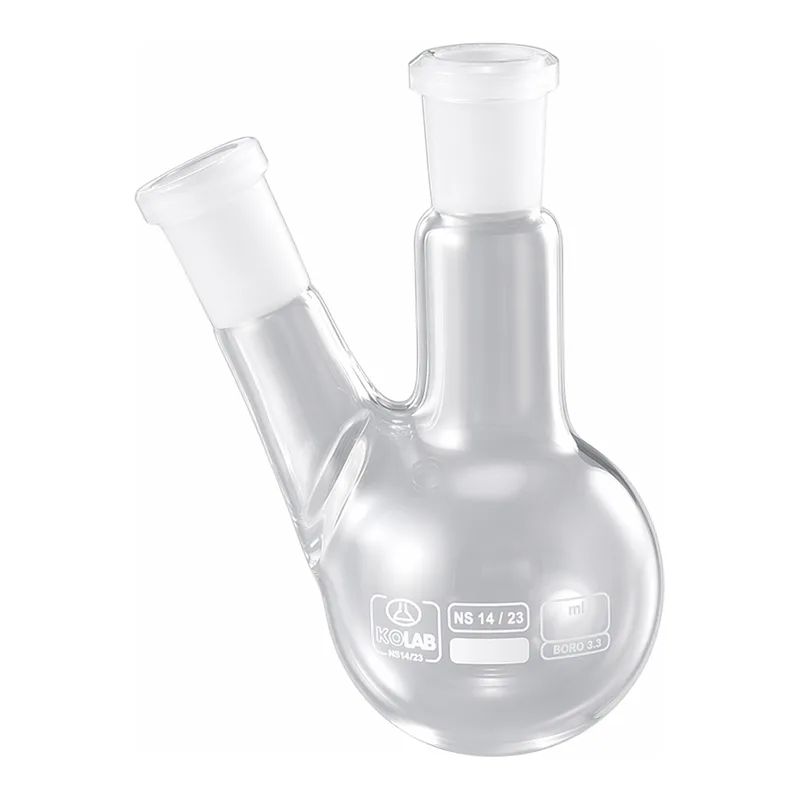AS ONE Common Ground Joint 2-Angle Neck Round Flask, 공통 그라운드 조인트 2구 둥근플라스크