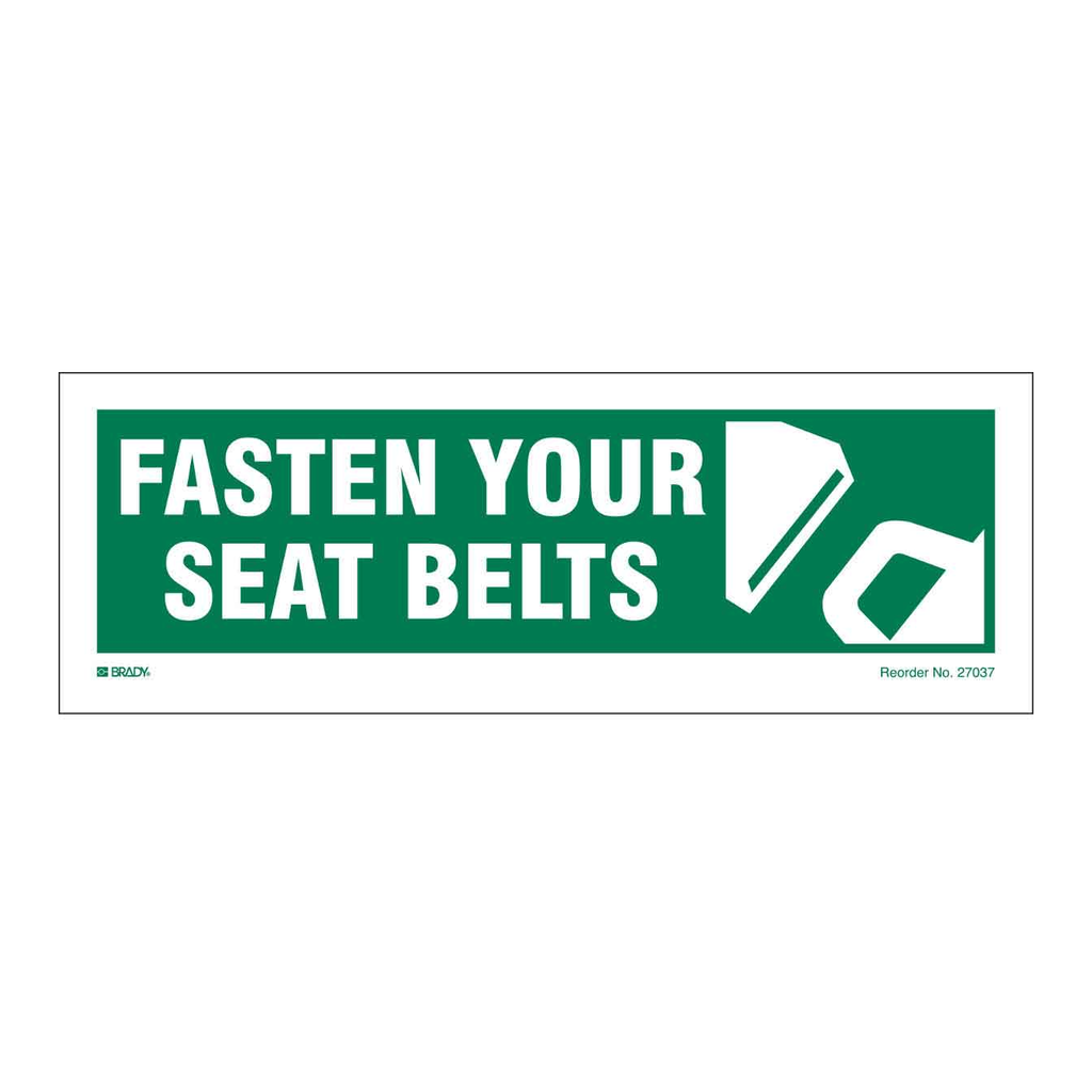 Brady Fasten Your Seat Belts Labels