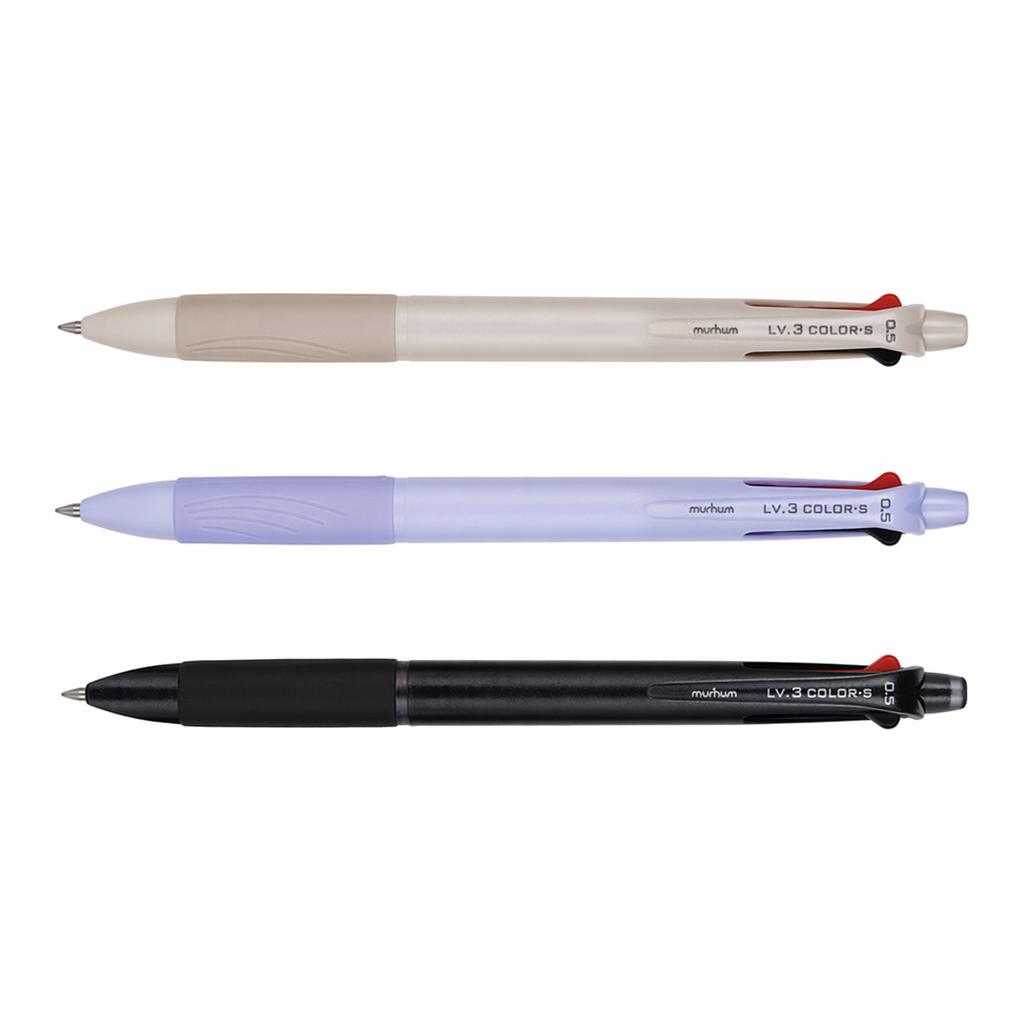 OFFICENEX 문화 초저점도 3색볼펜 S(0.5mm/베이지)