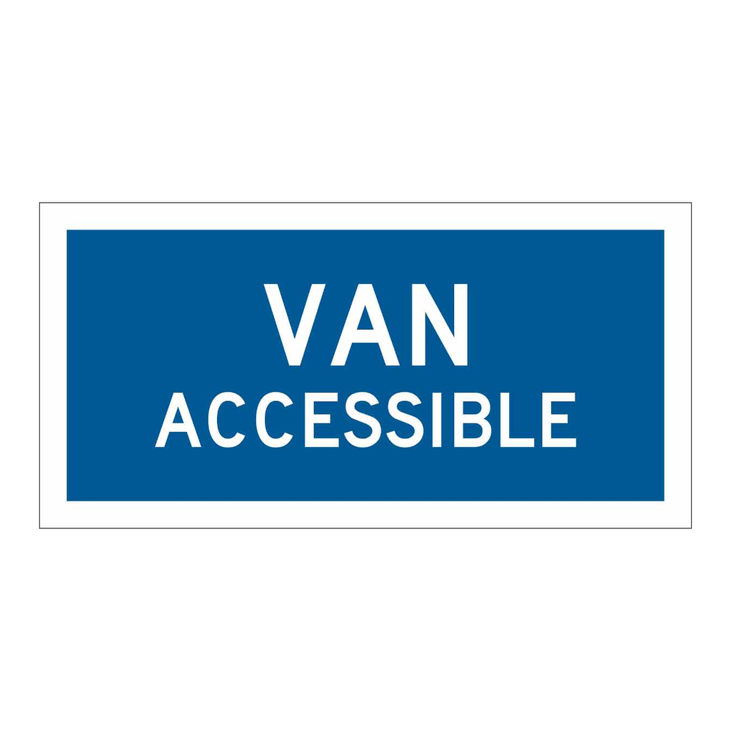 Brady Van Accessible Sign