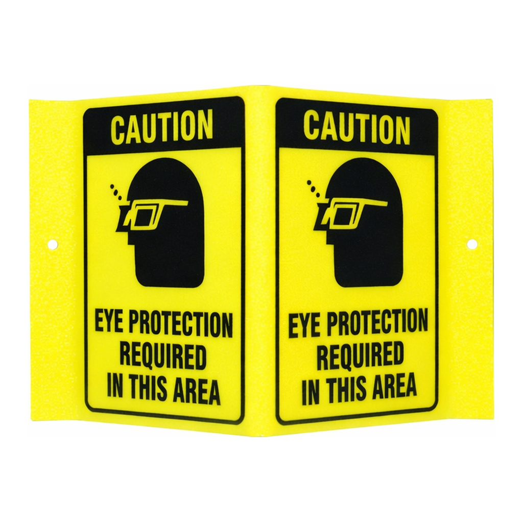 Brady V CAUTION Eye Protection Required In This Area Sign