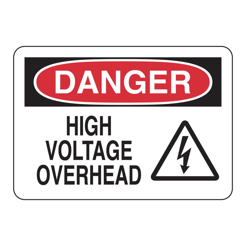 Brady DANGER High Voltage Overhead Sign