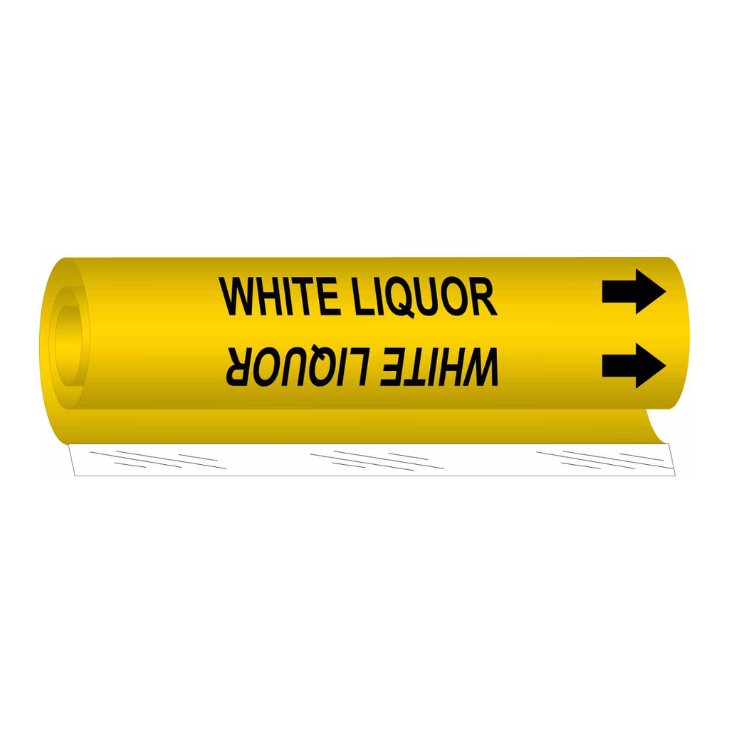 Brady WHITE LIQUOR High Performance Pipe Marker