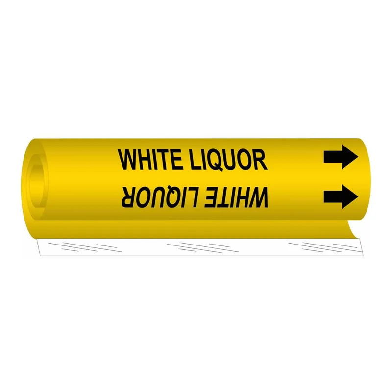 Brady WHITE LIQUOR High Performance Pipe Marker